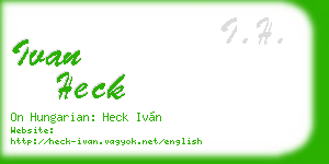 ivan heck business card